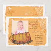 Pumpkin-fotouitnodiging Kaart (Voorkant / Achterkant)