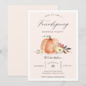 Pumpkin Friendsgiving Dinner Party Kaart (Voorkant / Achterkant)