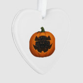 Pumpkin Full of Kittens - Cute Black Cat Halloween Ornament (voorkant)