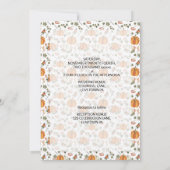 Pumpkin Fun/Thanksgiving Theme Wedding/Uitnodiging Kaart (Achterkant)