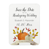 Pumpkin Fun/Thanksgiving Wedding/Save the Date Magneet (Verticaal)