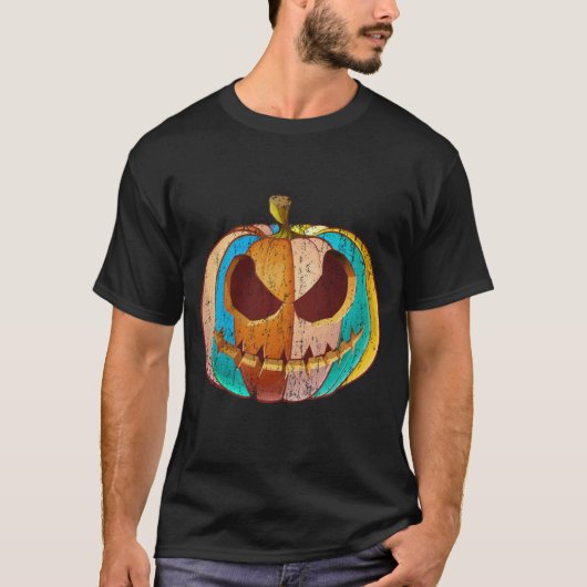  Pumpkin Funny Pumpkin Halloween Retro Gift T-shirt (Voorkant)