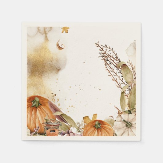 Pumpkin Garden Harvest Napkins Servet (Voorkant)
