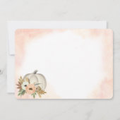 Pumpkin Geboorte Aankondiging en dank u (Achterkant)