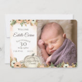 Pumpkin Geboorte Aankondiging en dank u (Voorkant)