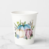 Pumpkin Gender laat roze blauwe pompoen zien Papieren Bekers (Voorkant)