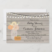 Pumpkin Gender Neural Baby shower Invitation Kaart (Voorkant)