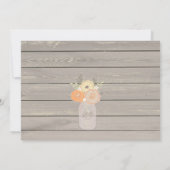 Pumpkin Gender Neural Baby shower Invitation Kaart (Achterkant)