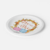 Pumpkin Gender onthullen Borden van partijpapier Papieren Bordje (Gekanteld)