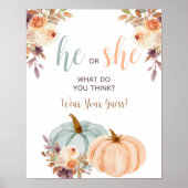 Pumpkin Gender onthullen Poster Draag (Voorkant)