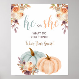 Pumpkin Gender onthullen Poster Draag