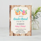 Pumpkin gender onthult uitnodiging van de partij (Staand voorkant)