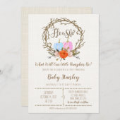 Pumpkin Gender Reopenbaarmakingsuitnodiging Kaart (Voorkant / Achterkant)