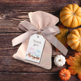 Pumpkin Gender Reveal Bedankt Cadeaulabel