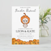 Pumpkin Geslacht onthullen Uitnodigingen (Staand voorkant)