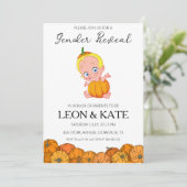 Pumpkin Geslacht onthullen Uitnodigingen (Staand voorkant)