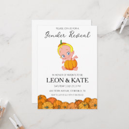 Pumpkin Geslacht onthullen Uitnodigingen