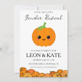 Pumpkin Geslacht onthullen Uitnodigingen