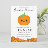 Pumpkin Geslacht onthullen Uitnodigingen (Staand voorkant)