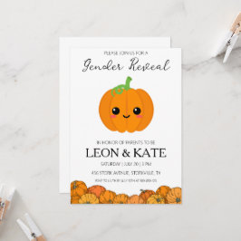Pumpkin Geslacht onthullen Uitnodigingen