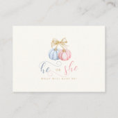 Pumpkin Geslacht Reveal Luier Raffle Informatiekaartje (Achterkant)