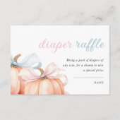 Pumpkin Geslacht Reveal Luier Raffle Informatiekaartje (Voorkant)