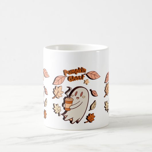 Pumpkin Ghost Autumn Latte Koffiemok (Center)