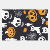 Pumpkin Ghost Black Cat Halloween inpakpapier Vel (Voorkant 2)