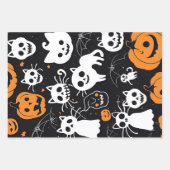 Pumpkin Ghost Black Cat Halloween inpakpapier Vel (Voorkant)