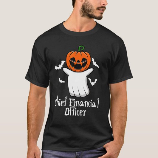 Pumpkin Ghost Chief Financial Officer Halloween Cf T-shirt (Voorkant)