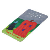 Pumpkin Ghost en Wizard Cat Halloween Magnets Magneet (Linkerzijde)