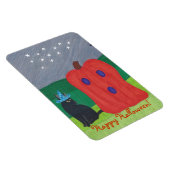 Pumpkin Ghost en Wizard Cat Halloween Magnets Magneet (Rechterzijde)