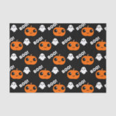 Pumpkin Ghost Halloween Pattern Tissuepapier (Voorkant)
