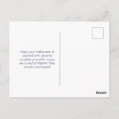 Pumpkin Ghost Halloween Sweet Ghostly Groetjes Briefkaart (Achterkant)