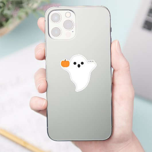 Pumpkin Ghost  Sticker (Telefoon)