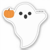 Pumpkin Ghost Sticker (Voorkant)