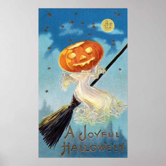 Pumpkin Ghost Witch Poster (Voorkant)