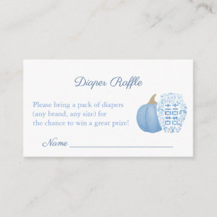 Pumpkin Ginger Jar Herfst Baby shower Diaper Raffl Informatiekaartje