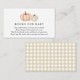 Pumpkin Gingham Boeken voor Baby Enclosure Informatiekaartje