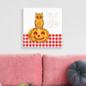 Pumpkin Gingham Pattern Canvas (Insitu (Woonkamer))