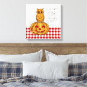 Pumpkin Gingham Pattern Canvas (Insitu (Slaapkamer))
