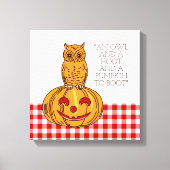 Pumpkin Gingham Pattern Canvas (Voorkant)