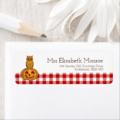 Pumpkin Gingham Pattern Etiket (Insitu)