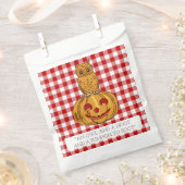 Pumpkin Gingham Pattern Favor Bags Bedankzakje (Geknipt)