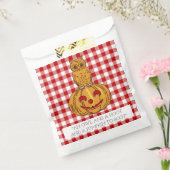 Pumpkin Gingham Pattern Favor Bags Bedankzakje (Gezegeld)
