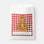 Pumpkin Gingham Pattern Favor Bags Bedankzakje (Voorkant)