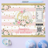 Pumpkin Girl 1st Birthday Pink Chip Bag Wrapper Flyer (Enkel)