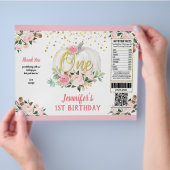 Pumpkin Girl 1st Birthday Pink Chip Bag Wrapper Flyer (Hand)