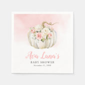 Pumpkin Girl Baby shower - Aangepast Napkins Servet (Voorkant)
