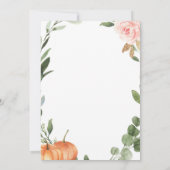 Pumpkin Girl Baby shower Invitation Kaart (Achterkant)